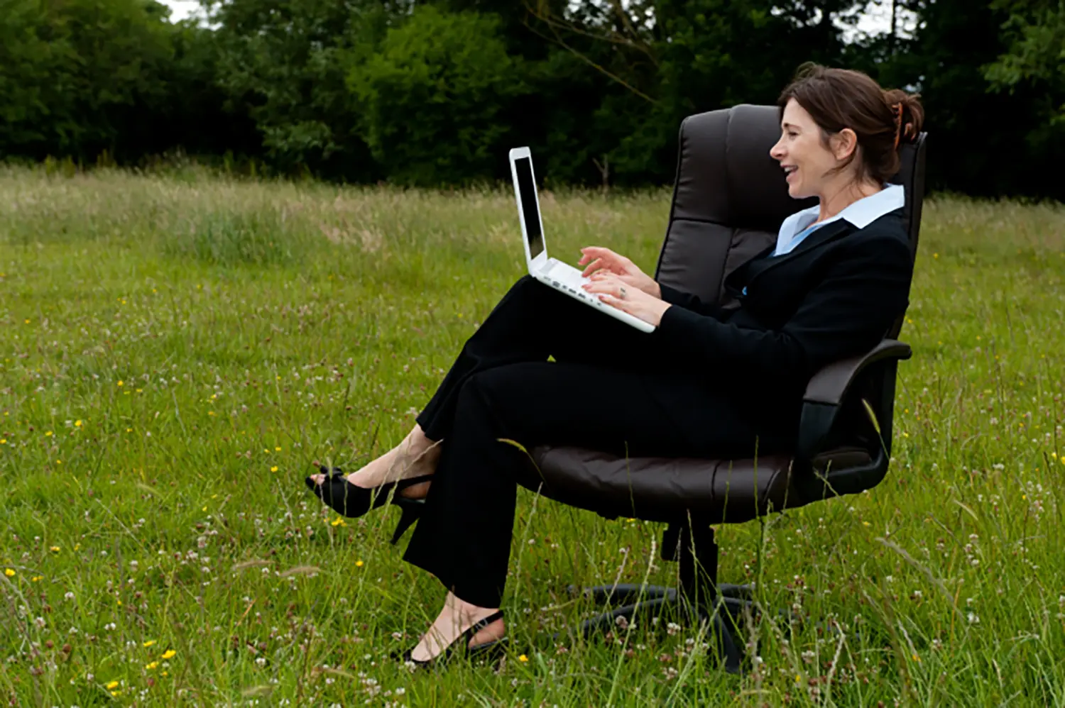 woman in field